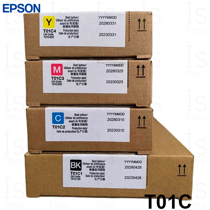 Pack Tinta Epson T01C Negro Cyan Magenta Yellow