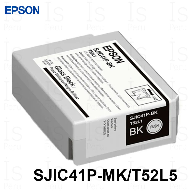 Tinta-Epson-C13T52L520-Negro-Mate-SJIC41P-MK-T52L5 Tinta Epson C13T52L520 Negro Mate 〈SJIC41P-MK/T52L5〉