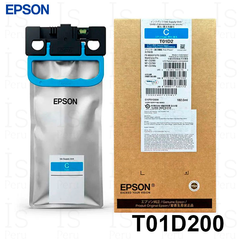 Tinta-Epson-T01D200-Cyan Tinta Epson T01D200 Cyan WF-C529R